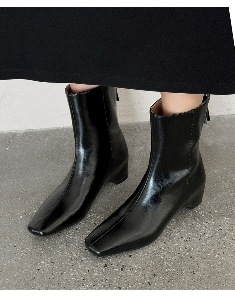 Karin Luna Basic Versatile  Square toe Hot-selling Short Boots