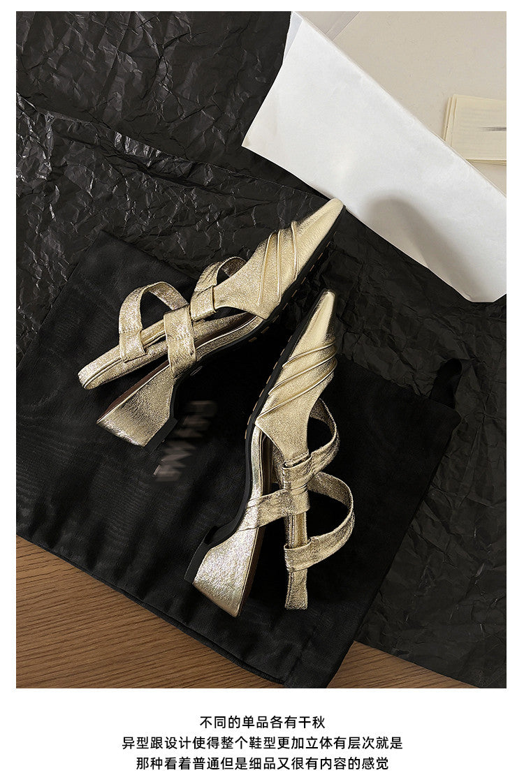 Karin Luna In Stock In Stock Minimalist Soft Upper Small Square Toe Chunky Heel Sandals