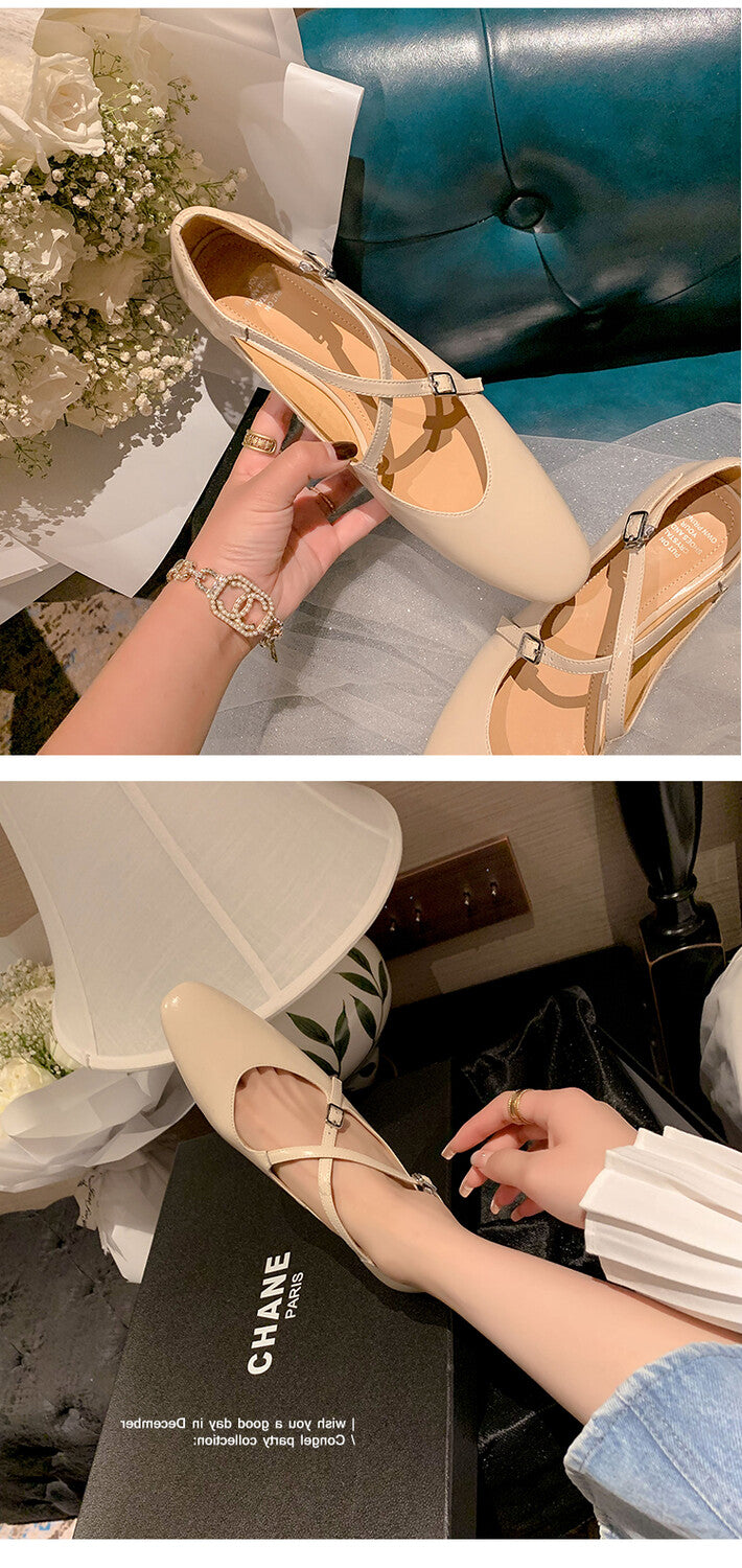 Karin Luna Bestseller Available for sale all seasons Mary Jane with built-in data Full Leather Single Shoes Go ahead with confidence
