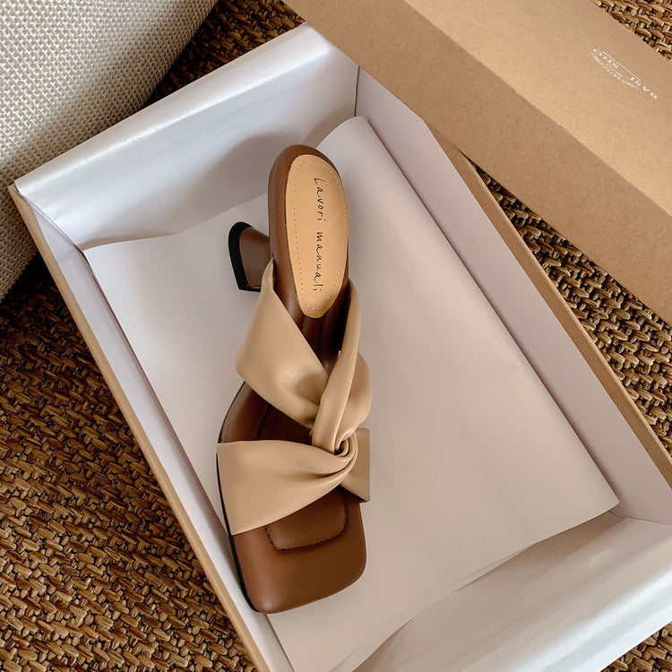Karin Luna In Stock In Stock Basic Versatile Cross Strap Sofa Insoles Slippers