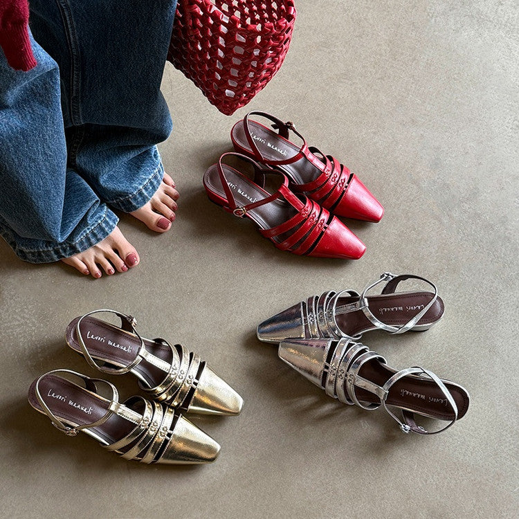 Karin Luna Classic Old Money Style Closed Toe Sandals