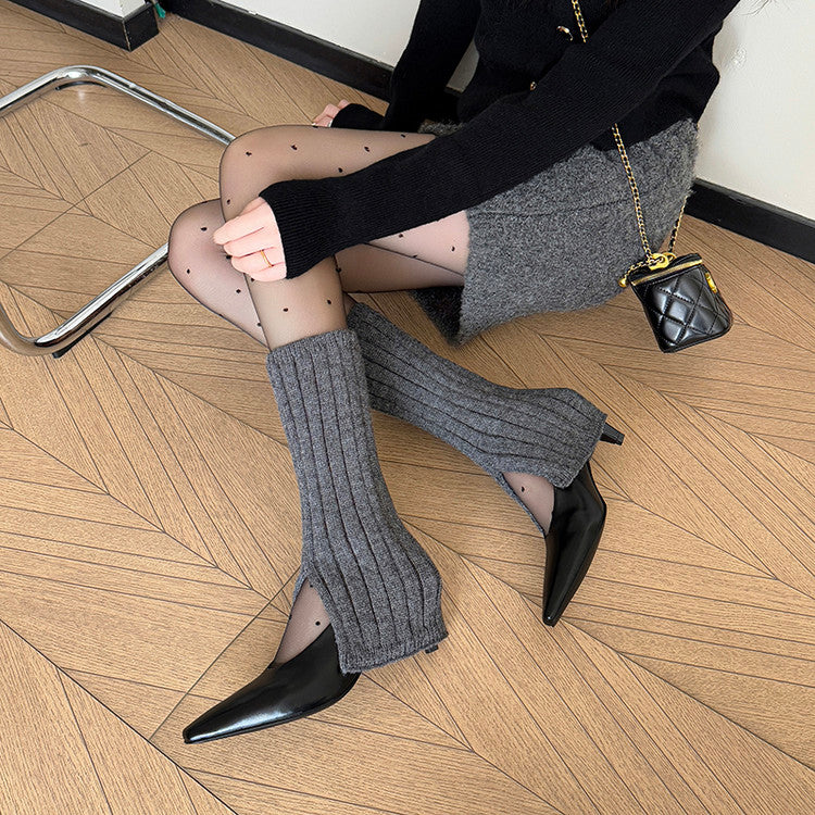 Karin Luna In Stock In Stock ~Basic Versatile French Style Small Square Toe Shallow Mouth Single Shoes
