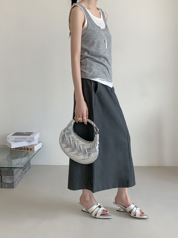 Karin Luna Fish Skin Series~Minimalist Pointed Toe Hot-Selling Unique Heel Slippers