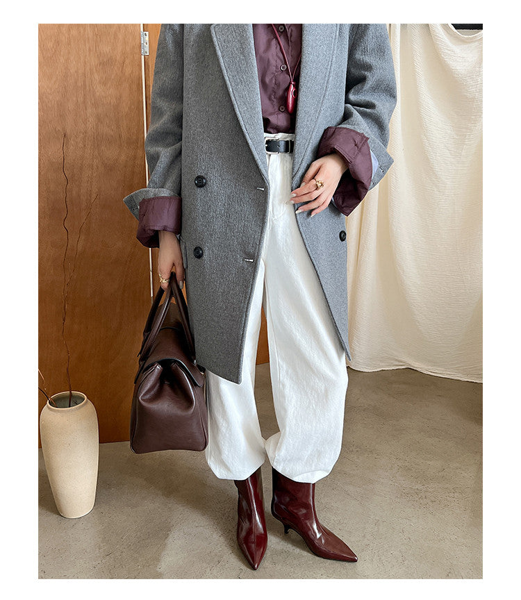 Karin Luna In Stock Spot Goods Minimalist Tube Kitten Heel Short Boots