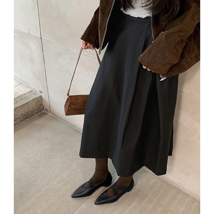 Karin Luna In Stock  Spot Goods  a Large Number of Spot Goods Pointed Toe Cross Strap Hidden Wedge Shoes