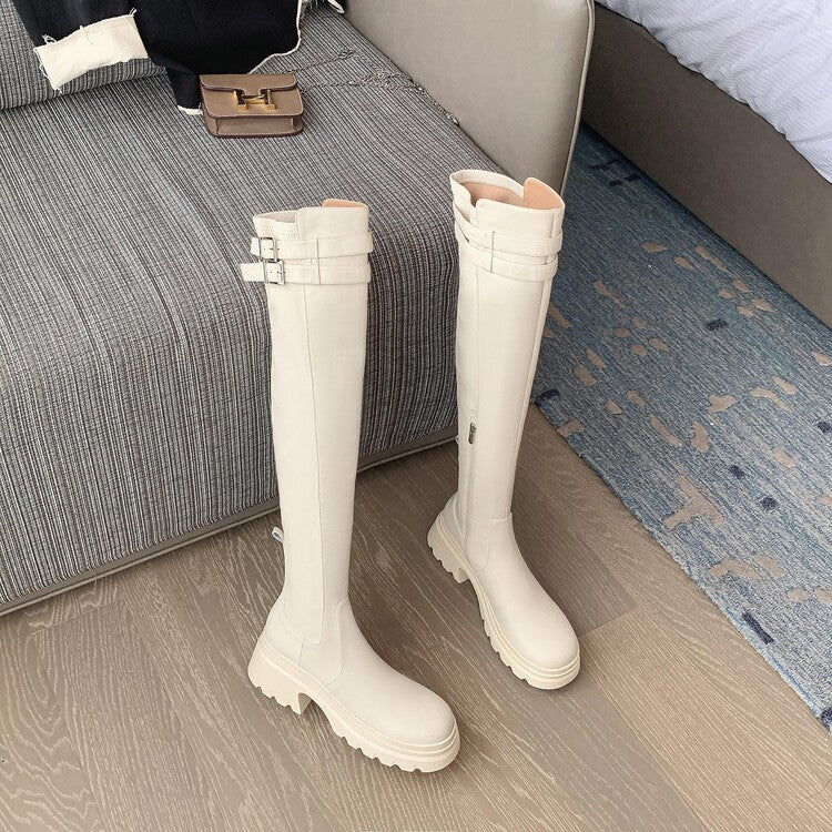 Karin Luna In Stock is the Way to Go！ Basic Thick-Soled Over-the-Knee Boots Super Soft Sheepskin Classic