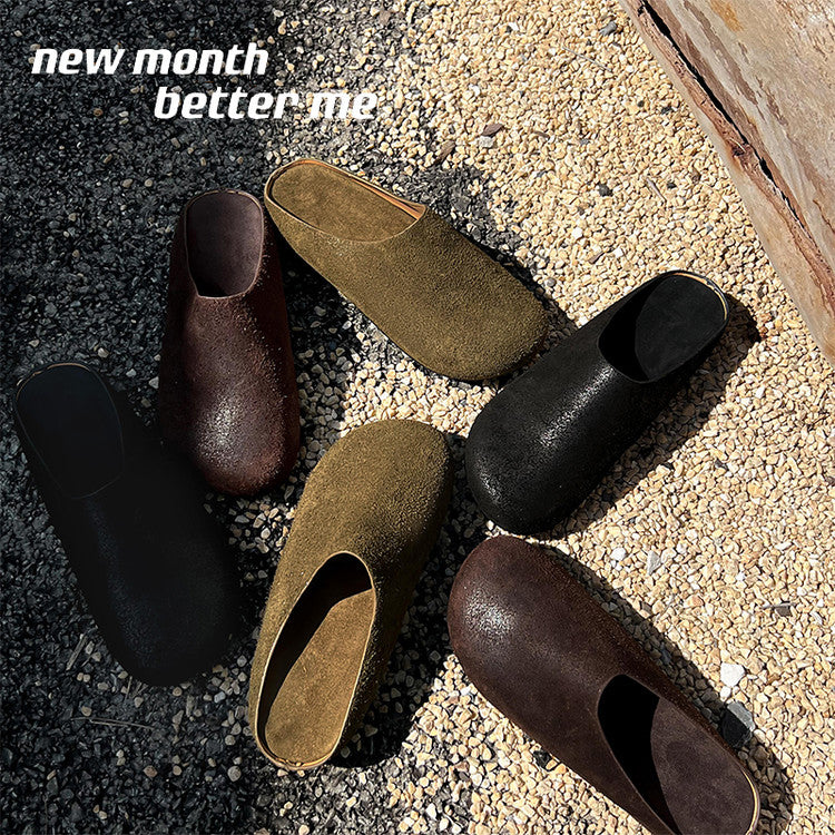 Karin Luna Full Layer Inside and Out~Spot Goods Spot Goods Basic Versatile Mules Slippers