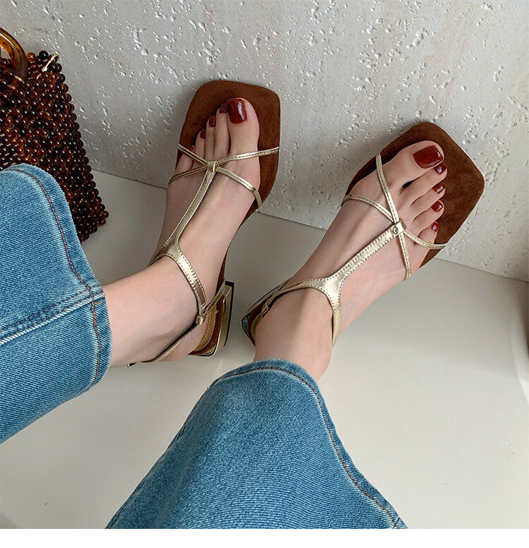 Karin Luna Bestseller Popular Featured products a Large Number of Spot Goods  Comes with data included  Thin Strap T Word Sandals