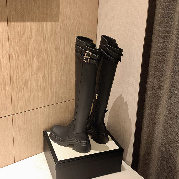 Karin Luna In Stock is the Way to Go！ Basic Thick-Soled Over-the-Knee Boots Super Soft Sheepskin Classic