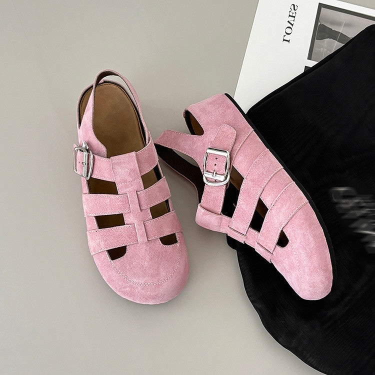 Karin Luna Full Layer Inside and Out~Basic Versatile Perforated Round Toe Birkenstock Shoes
