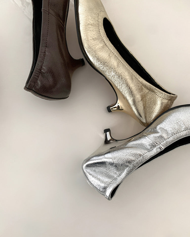 Karin Luna In Stock Spot Goods    Vintage Classic Style Shallow Mouth Single Shoes
