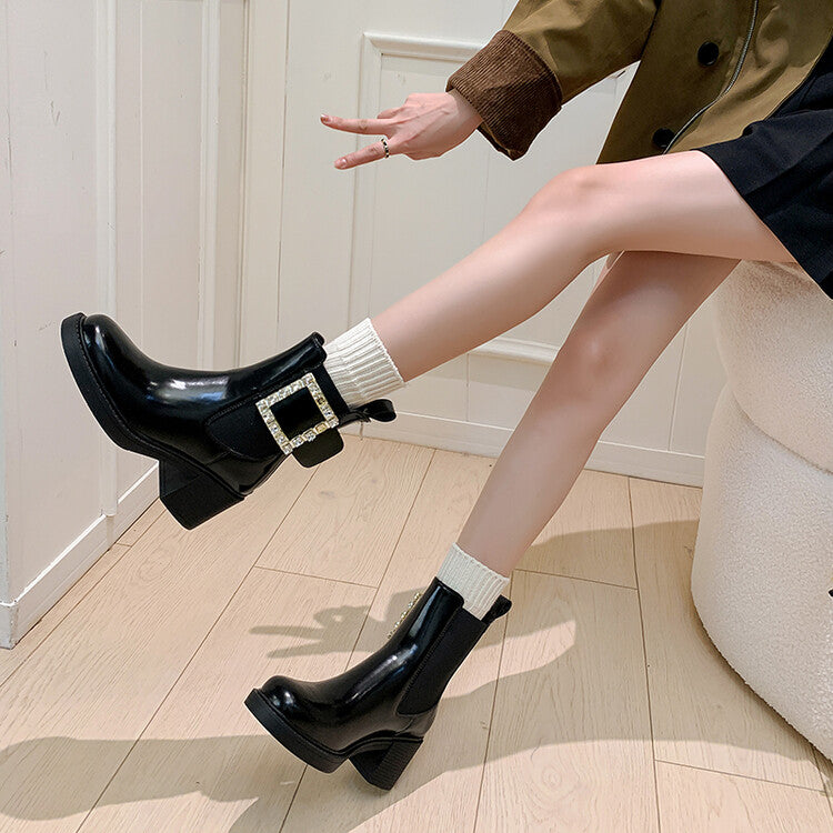 Karin Luna Bestseller Spot Goods Exquisiteness round Head Elastic Long Boots