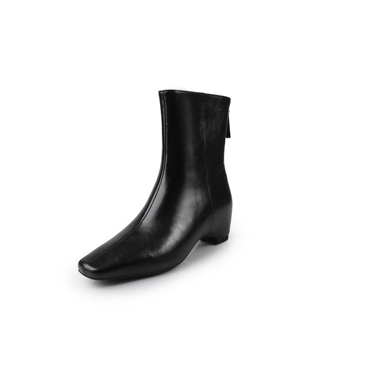 Karin Luna Basic Versatile  Square toe Hot-selling Short Boots