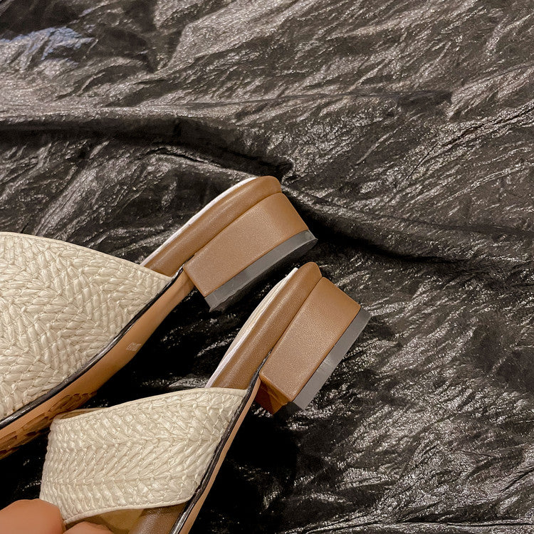 Karin Luna Bestseller  Popular  Data Hot-Selling Toe-Clip Straw Vacation Style Slippers
