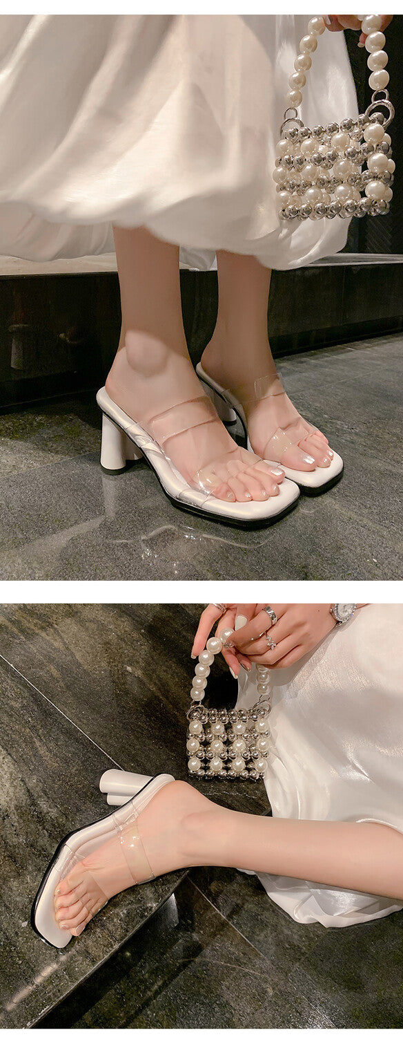 Karin Luna Cinderella's Crystal Shoes~Spot Goods Spot Goods  Increase height without tiring the feet Super Soft Sofa Transparent Slippers
