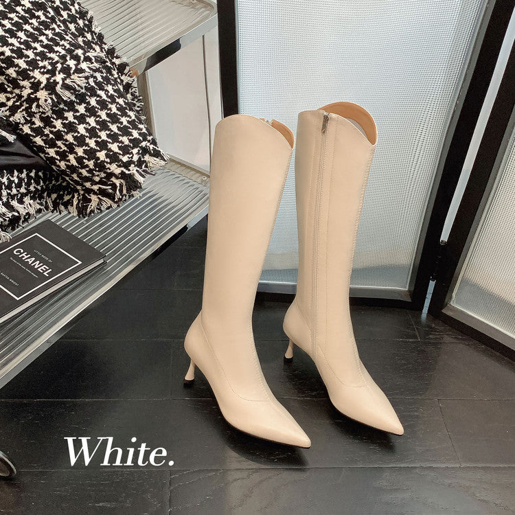 Karin Luna Elegant Style v Pointed Toe Stiletto Long Boots