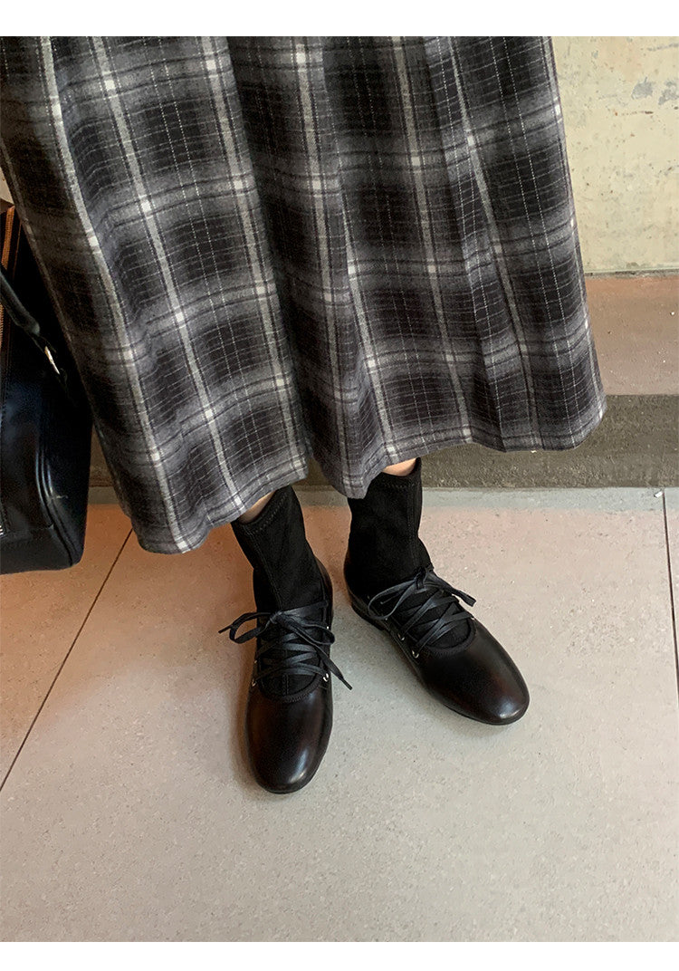 Karin Luna Round Toe Internal Height Increase Lace-up Ankle Boots