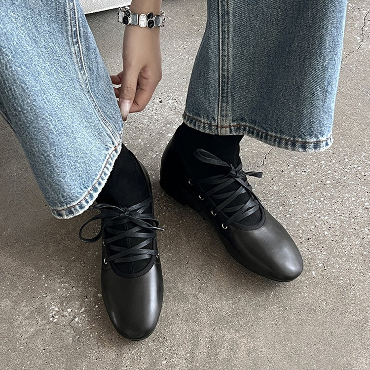 Karin Luna Round Toe Internal Height Increase Lace-up Ankle Boots