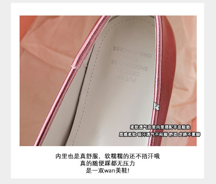 Karin Luna In Stock Spot Goods  Hurry up and grab this hot item!！Square-Toed Flat Granny Shoes
