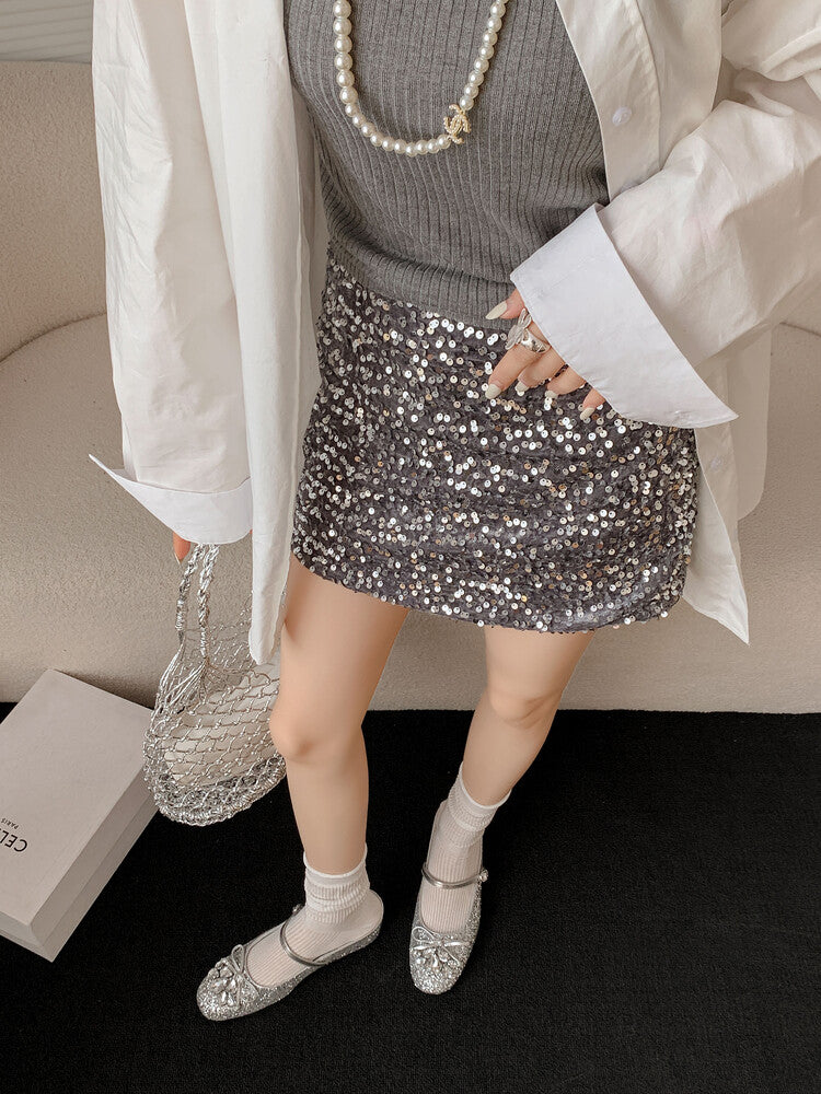Karin Luna In Stock In Stock  Rhinestone One-Strap Round-Toe Slip-On Height-Increasing Soft Slippers