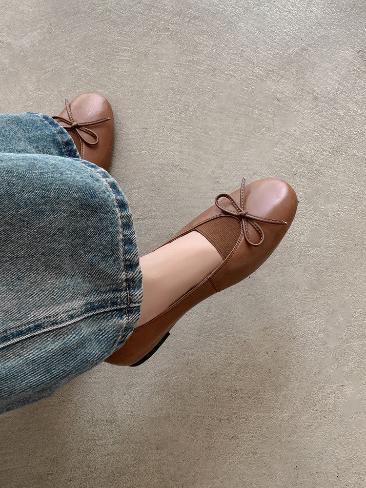 Karin Luna Full Layer Inside and Out~Basic Versatile Bow Hidden Heel Shoes