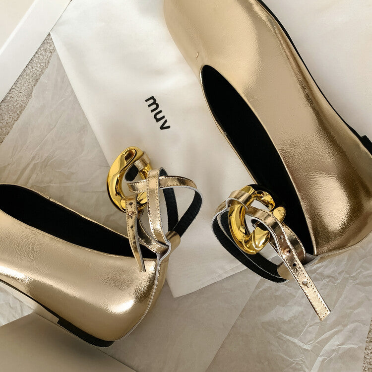 Karin Luna Big Hit Extremely purple~ Slimming V Detachable Two-Way Wear da Brand Height-Increasing Mary Jane Flats