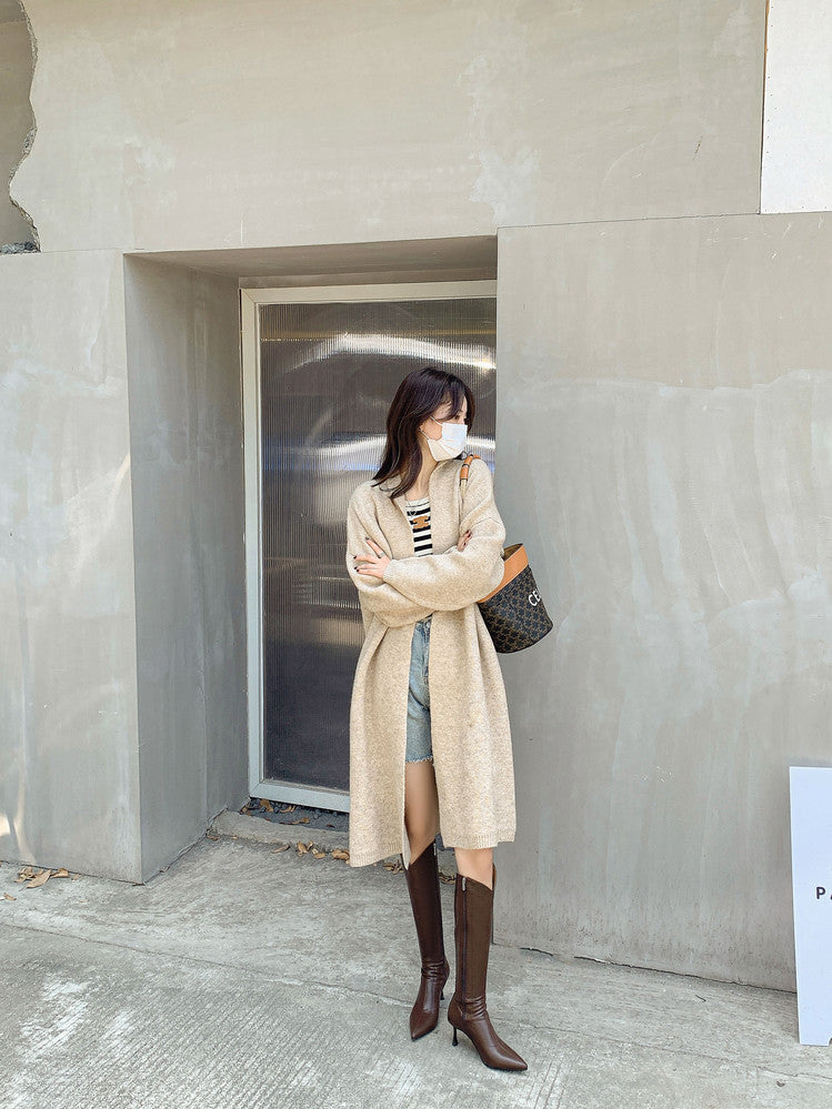 Karin Luna Elegant Style v Pointed Toe Stiletto Long Boots