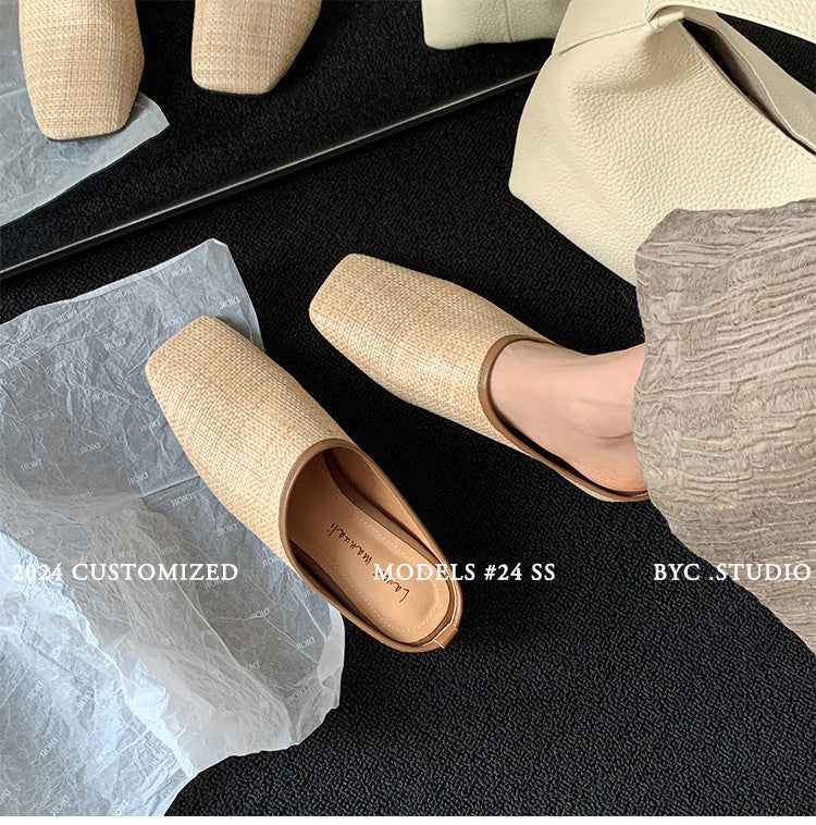 Karin Luna In Stock Spot Goods Baotou Vacation Style Height-Increasing Slippers