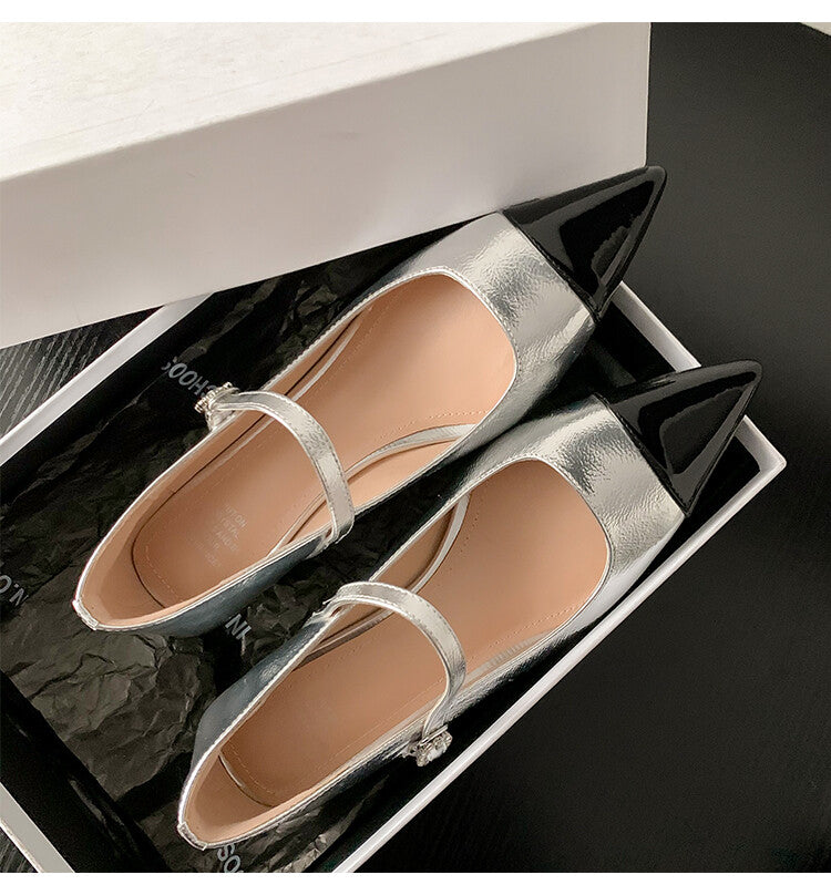 Karin Luna In Stock  Spot Goods In Stock  Classic Color Block Pointed Toe Hot-Selling Elegant Stiletto Pumps