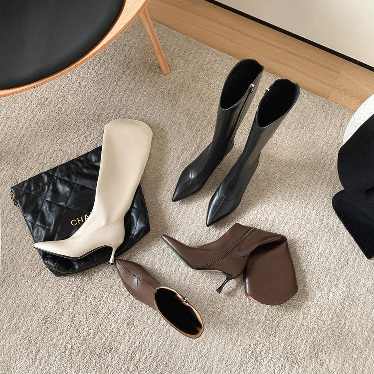 Karin Luna Elegant Style v Pointed Toe Stiletto Long Boots