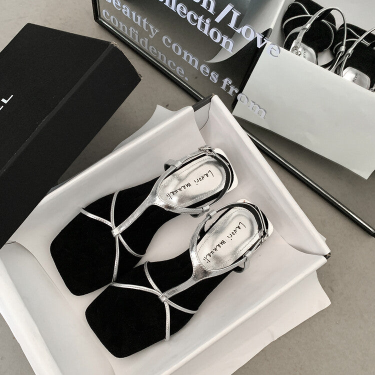 Karin Luna Bestseller Popular Featured products a Large Number of Spot Goods  Comes with data included  Thin Strap T Word Sandals