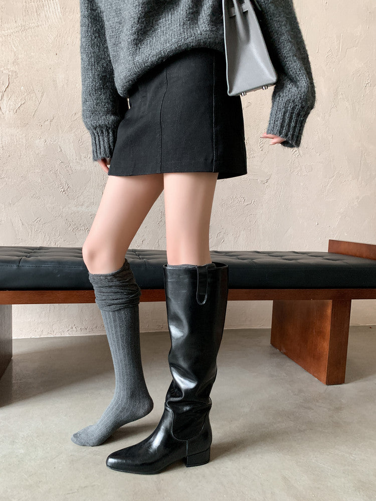 Karin Luna In Stock In Stock Classic Slip-On Straight Long Boots