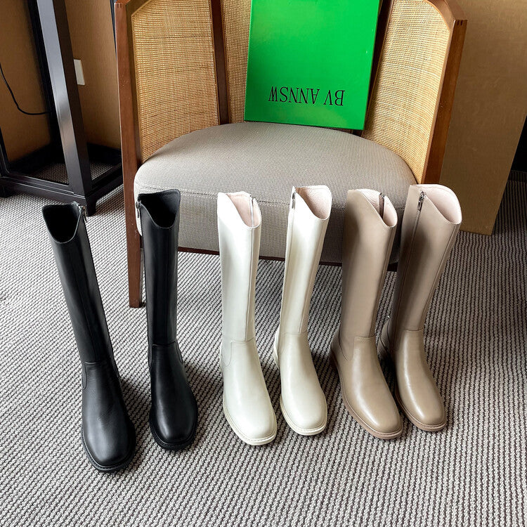 Karin Luna In Stock  Cowhide Niche Versatile Style Knight Boots