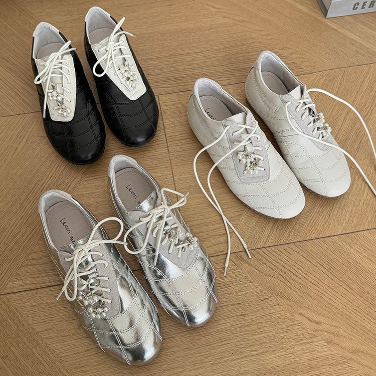 Karin Luna Casual Shoes Series~  In stock Xiaohongshu Hot-Selling Lace-Up Thick-Soled Deep Mouth Single Shoes