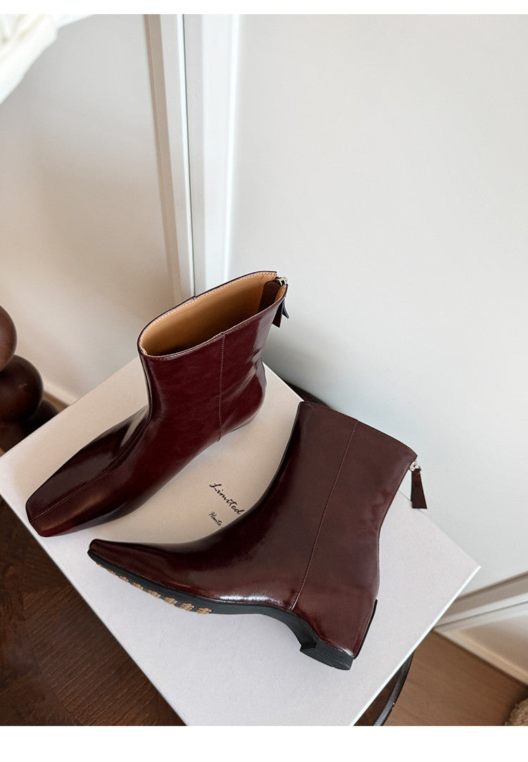 Karin Luna Basic Versatile  Square toe Hot-selling Short Boots