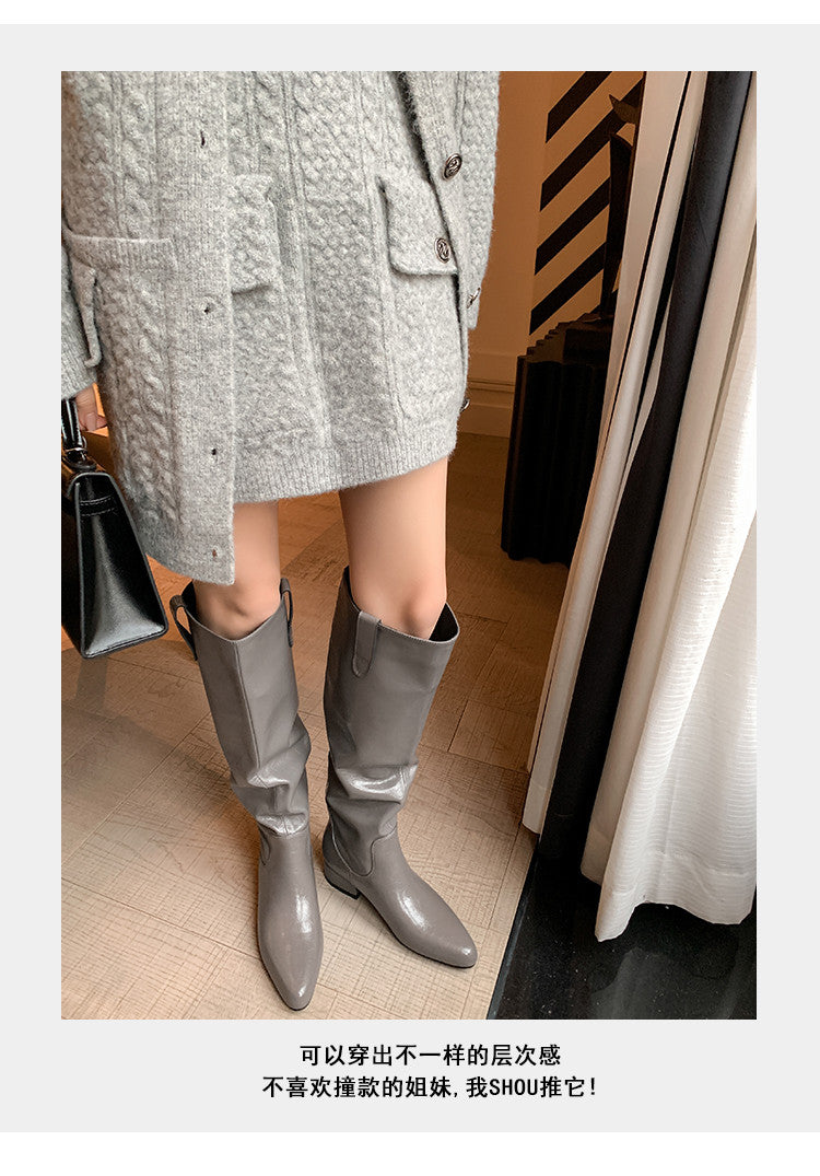 Karin Luna In Stock In Stock Classic Slip-On Straight Long Boots