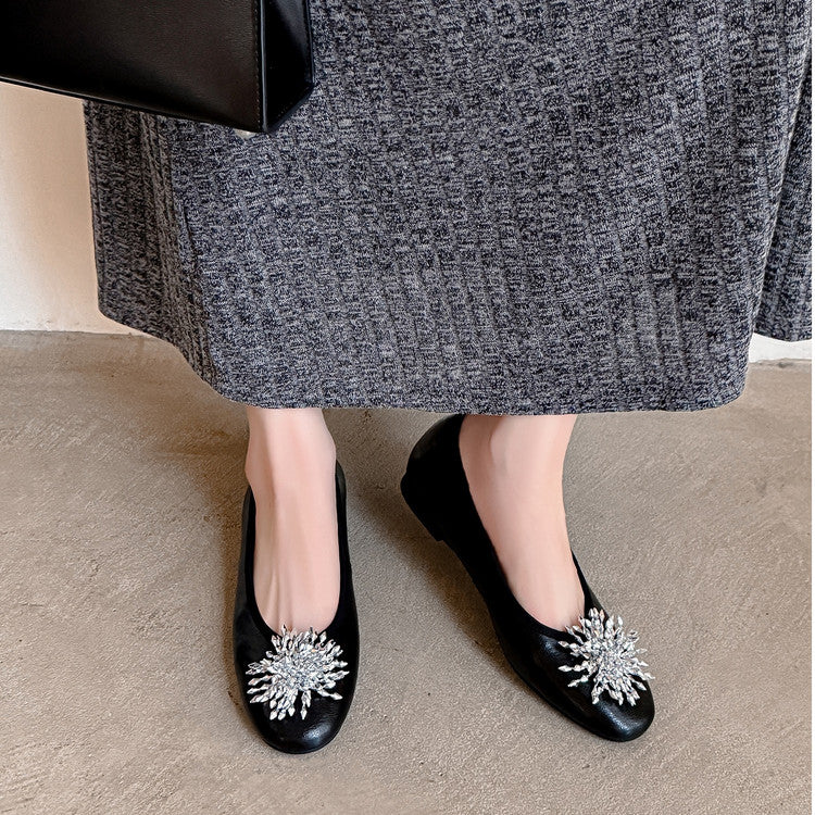 Karin Luna Full Leather Inside and Out~Gorgeous Fireworks Flat Granny Shoes