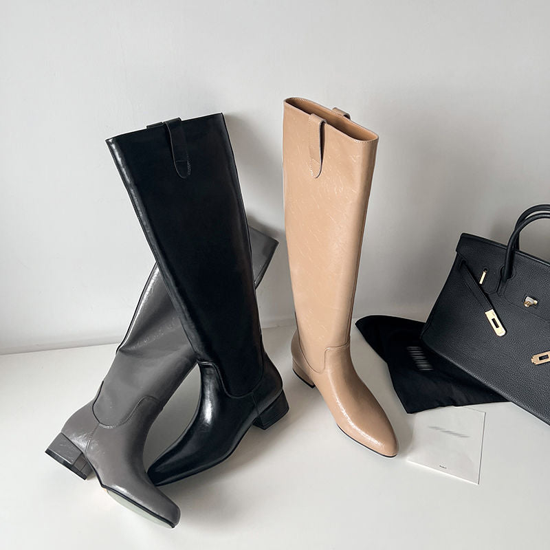 Karin Luna In Stock In Stock Classic Slip-On Straight Long Boots