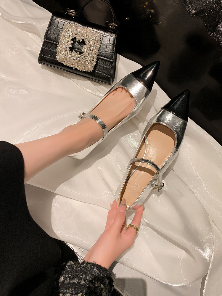 Karin Luna In Stock  Spot Goods In Stock  Classic Color Block Pointed Toe Hot-Selling Elegant Stiletto Pumps