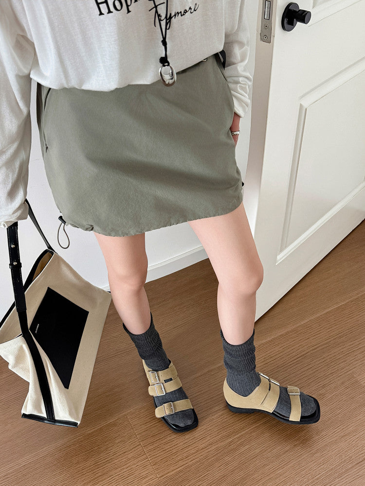 Karin Luna In Stock Spot Goods   Casual Belt Buckle Thick-soled Versatile Sandals