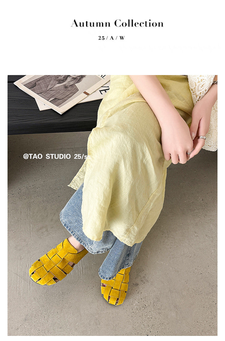 Karin Luna Full Layer Inside and Out~Basic Versatile Perforated Round Toe Birkenstock Slippers
