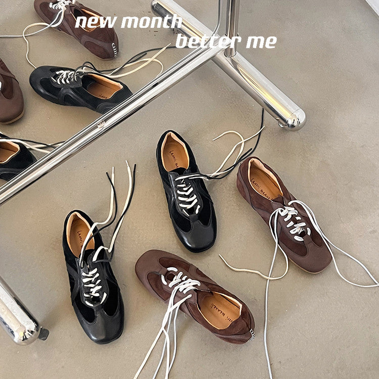 Karin Luna In Stock Spot Goods Casual Style Suede Lace-Up Height-Increasing Popular Single Shoes