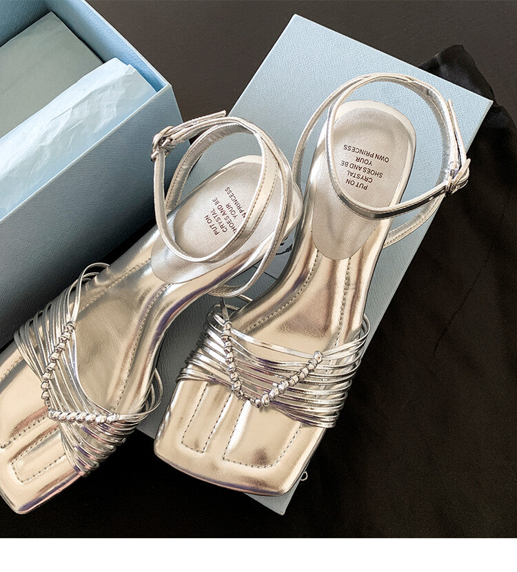 Karin Luna Hot-Selling Item Across the Internet The full image has been released  Main Push Main Push  Hand-woven Vacation Style Sandals with Built-in Flow
