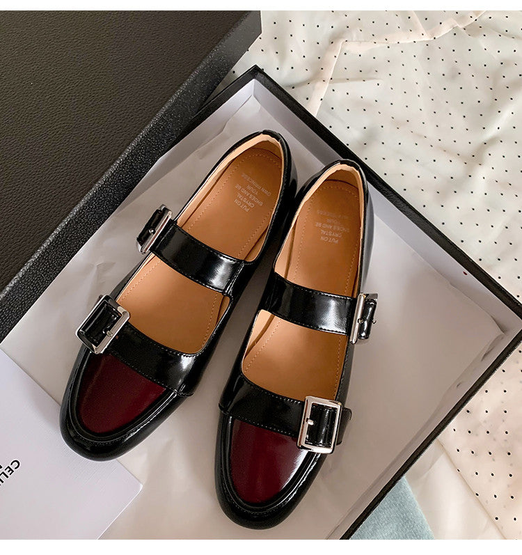Karin Luna In Stock Spot Goods One-Strap Height-Increasing Belt Buckle Single Shoes