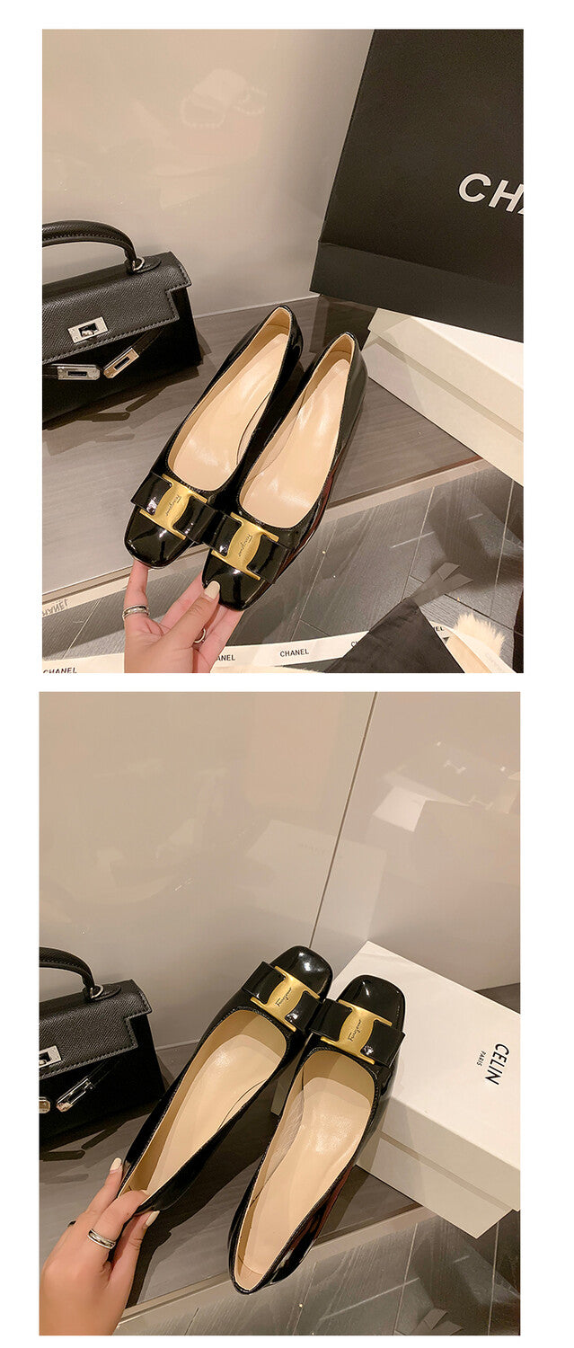 Karin Luna In Stock Spot Goods Classic Bestseller Ferragamo Full Leather Inside and Out Commuting Four Seasons Can Be Worn！