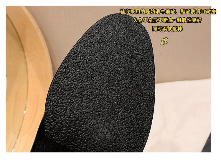 Karin Luna In Stock Classic Style Now Round Toe Flat Bottom Casual Slimming Knight Boots