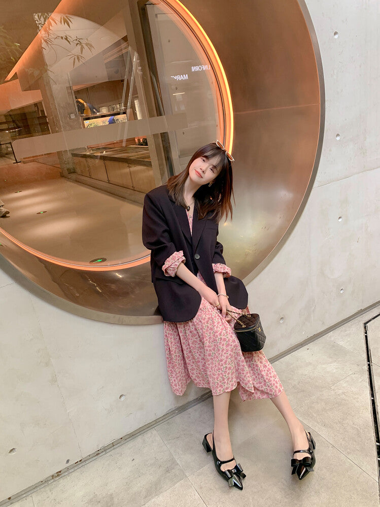 Karin Luna In Stock Spot Goods  Hot-Selling Closed-Toe Sandals  Full leather inside and out Sweet Bow