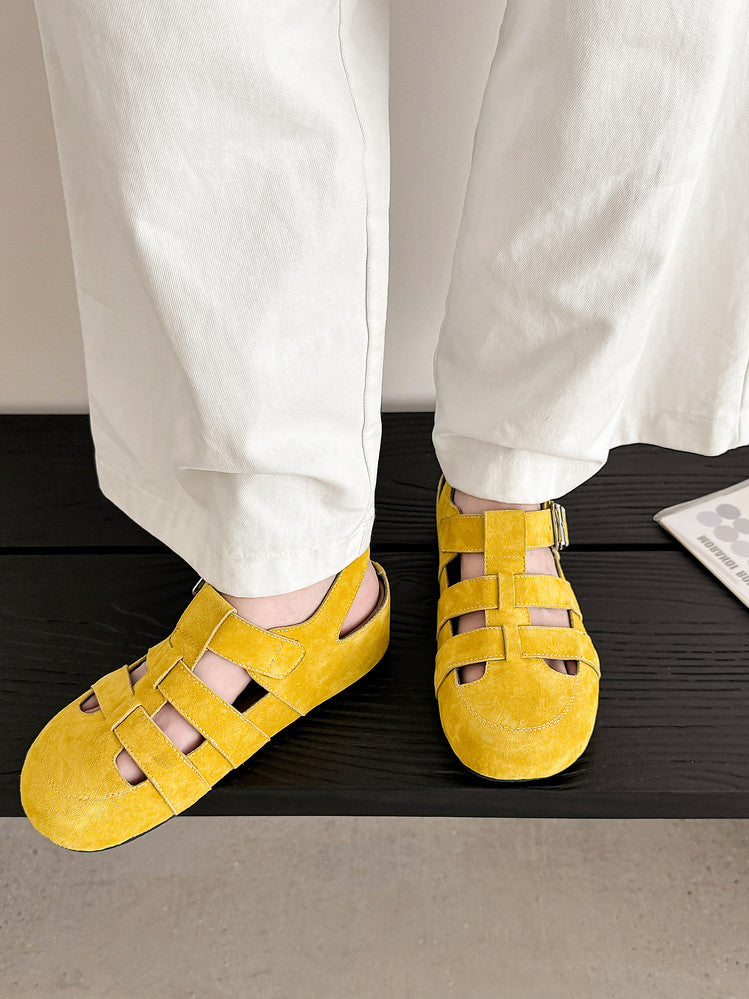 Karin Luna Full Layer Inside and Out~Basic Versatile Perforated Round Toe Birkenstock Shoes