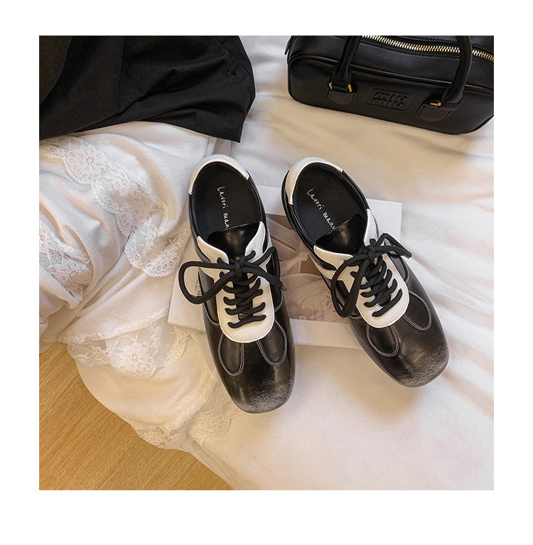 Karin Luna Casual Shoes Series~ Spot Goods Spot Goods Hot-selling Lace-up Hidden Heel Deep Mouth Single Shoes