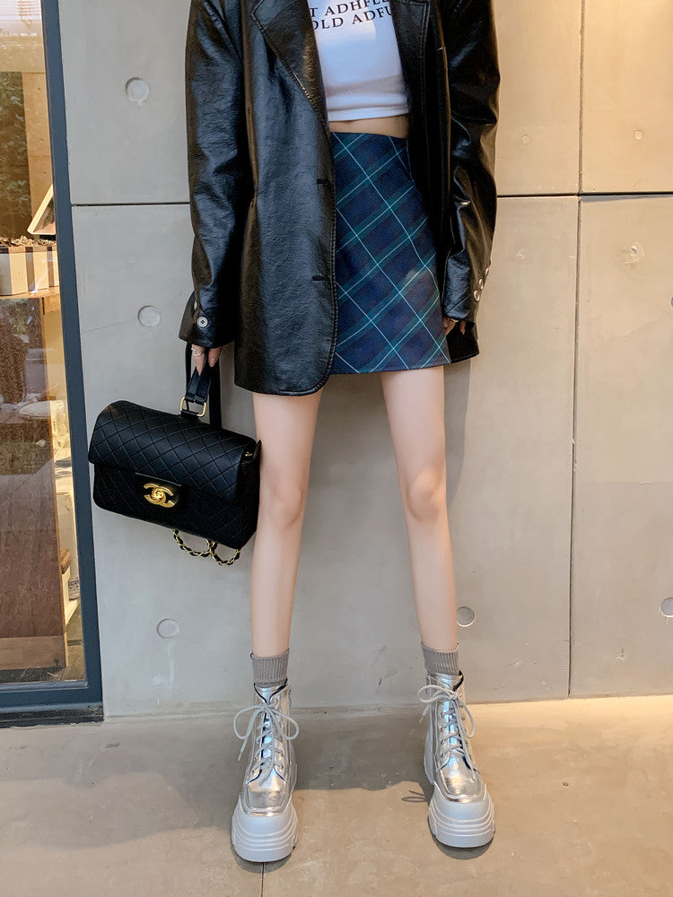 Karin Luna Casual Thick Sole Lace-up Short Boots
